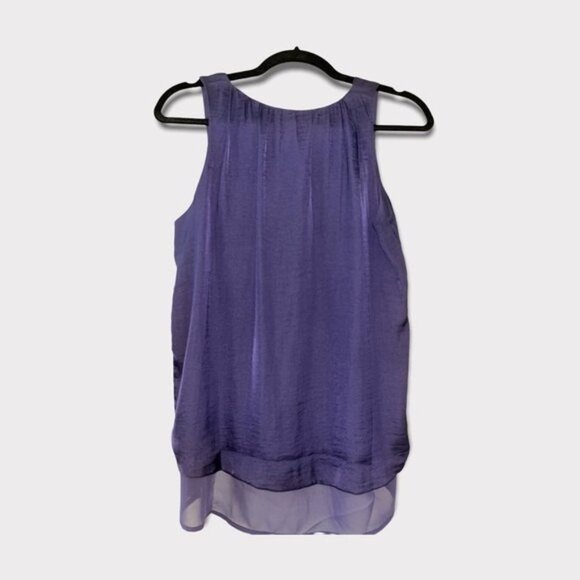 GAP Sleeveless Blouse Purple Chiffon Lined Tank Top NWT Womens Size XS - Picture 2 of 4